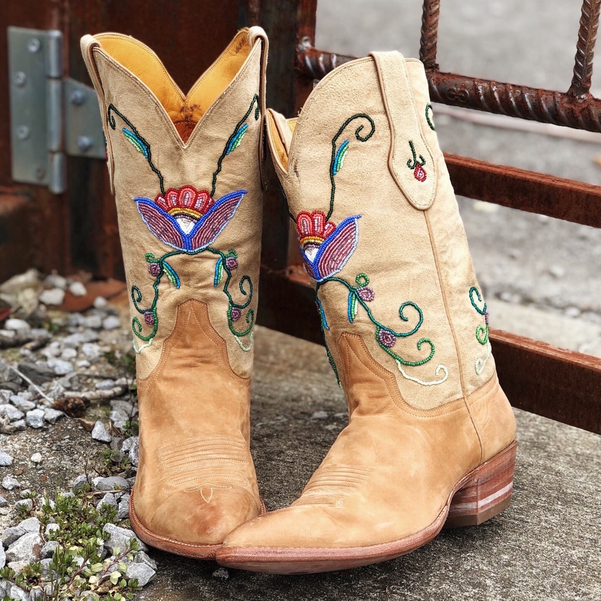 beaded cowboy boots